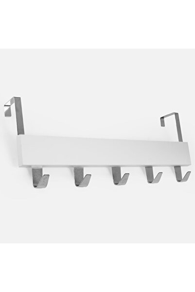 OEM Cuier Alb cu 5 Carlige pentru Usa 38x7x16cm