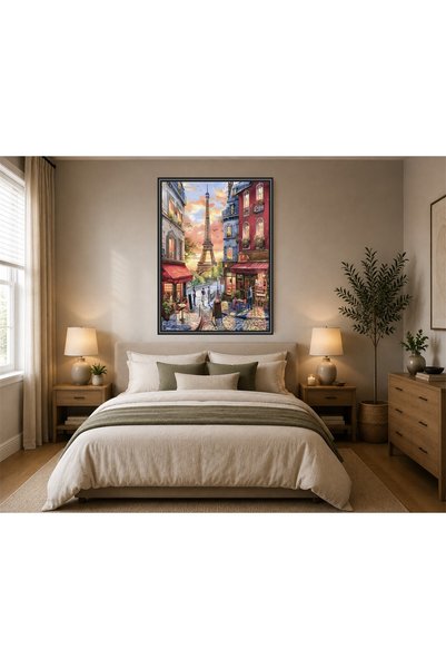 roselight store Paris Eyfel Kulesi Modern Sanat Salon Ahşap MDF Baskı Tablo Ç...