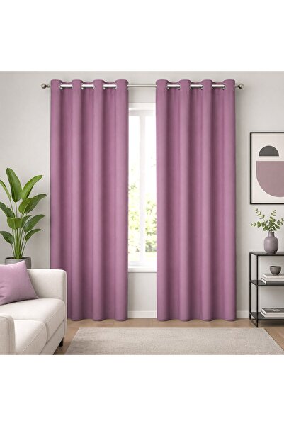 OEM Draperie Decorativa Roz cu Inele 140x260cm