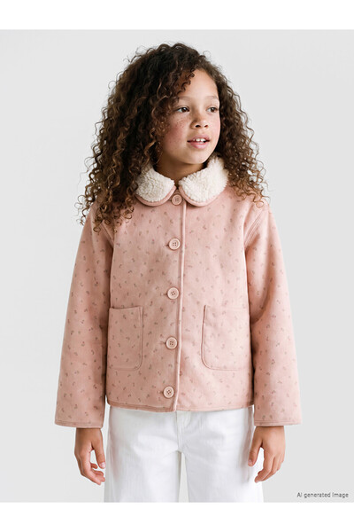 LC Waikiki LCW KidsBebe Yaka Kız Çocuk Mont
