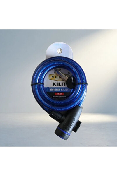 MEKs Blue Bicycle Lock Steel Cable Security