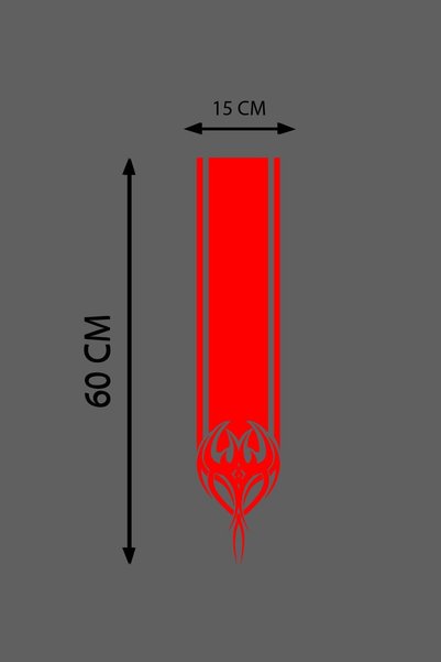 Generic Brand Car Hood Strip Special New Sticker with Fishbone Design Red 15*...