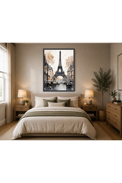 roselight store Paris Eyfel Kulesi Duvar Dekoru Ahşap MDF Baskı Tablo Çerçeve...