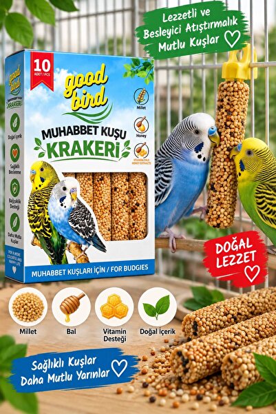 Genel Markalar Aslia Good Bird Muhabbet Kuşu Krakeri 10 Adet – Ballı Darılı V...