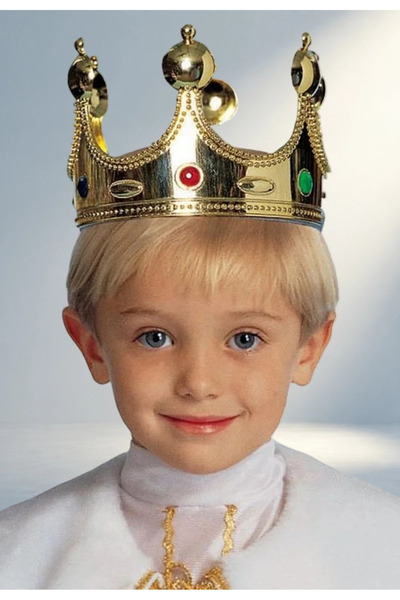 MEKs Fun Gold Color King Crown Party Accessory for Kids
