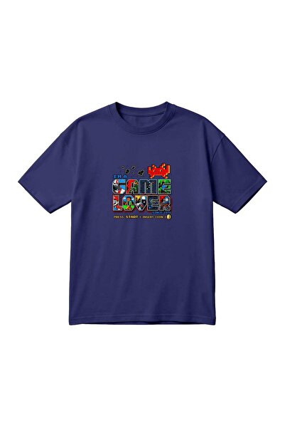 barsdepo تي شيرت I'm A Game Lover مطبوع عليه شعار لعبة ريترو للجنسين مقاس كبير