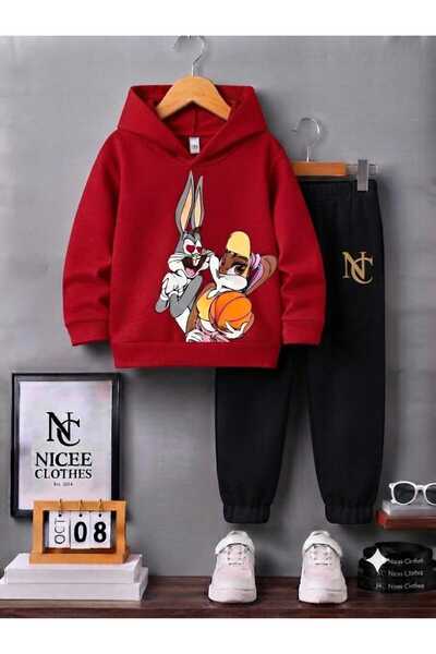NC Nicee Clothes طقم رياضي للأطفال للجنسين (طباعة قلب للأولاد والبنات على شكل...