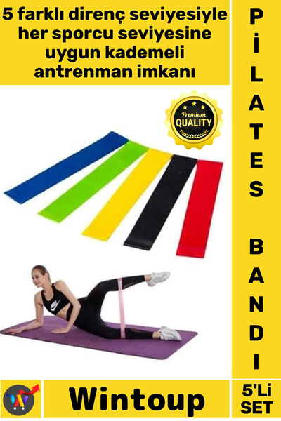 Wintoup #Pilates Fitness Set otpornih traka za vežbanje, kondicioniranje, spo...