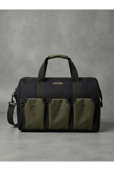 LOTQA 16” Profesyonel Çok Amaçlı Bez Alet Takım Çantası ORTA Boy Çok Cepli Su...