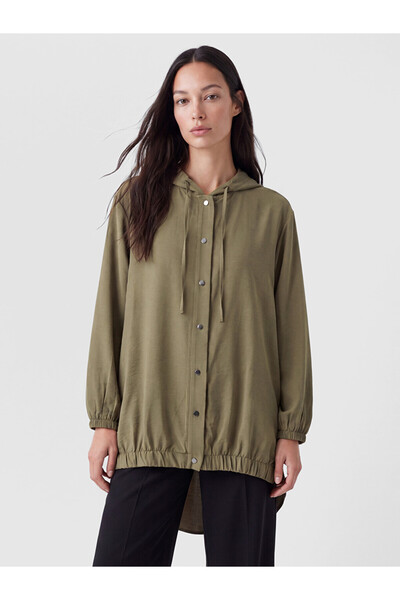 LC Waikiki Özmarka New Season Khaki Hooded Women's Jacket