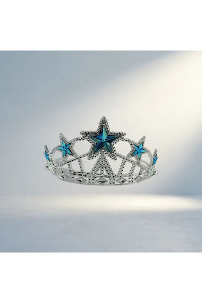 MEKs Blue Star Shaped Elsa Princess Crown Fun Accessory for Kids