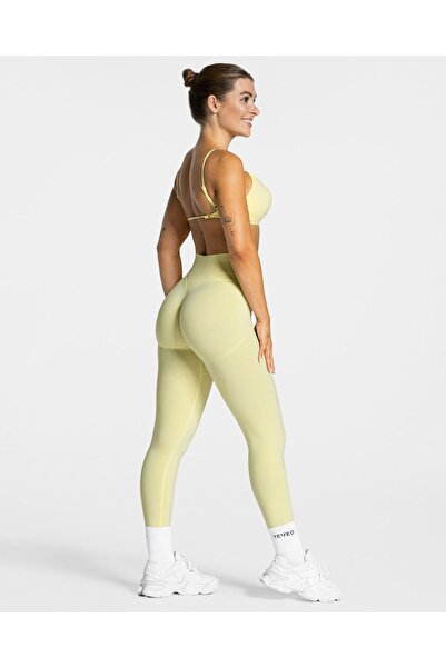 TEVEO Femme Sculpt, Gathered, Seamless Leggings-Yellow