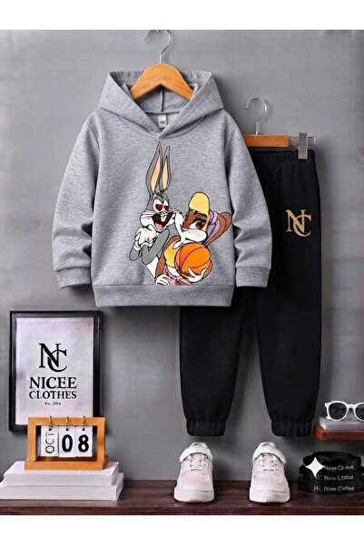 Leto Lykia Children's Tracksuit Unisex (Rabbit Girl Boy Heart Winter Print)