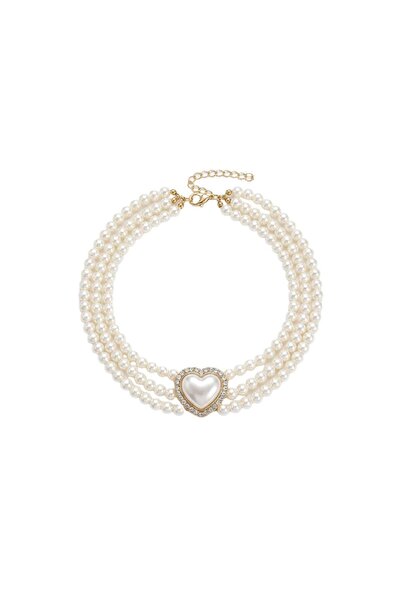 Charmist Amour Pearl Kalp İnci Choker Kolye