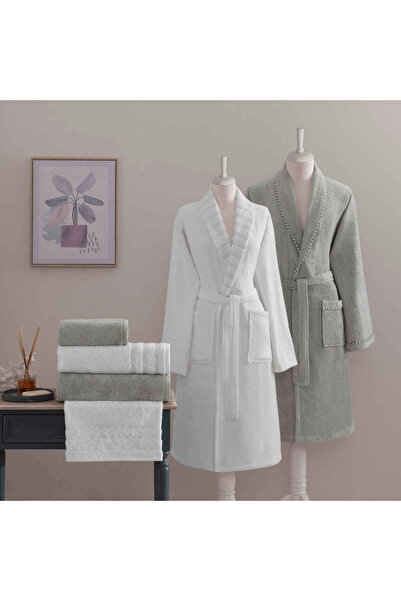 Taç Mellow Bambu 6-Piece Family Set White-Anthracite