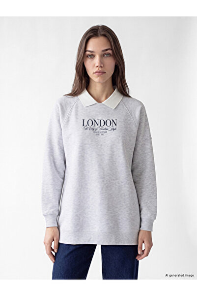 LC Waikiki I Devrik Roba Collar Loose Fit Women's Sweatshirt Tunic from Freez...