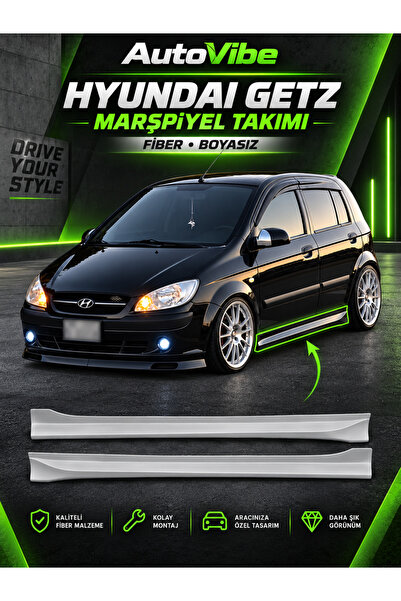 AutoVibe Hyundai Getz Aero Yan Marşpiyel Fiber Boyasiz