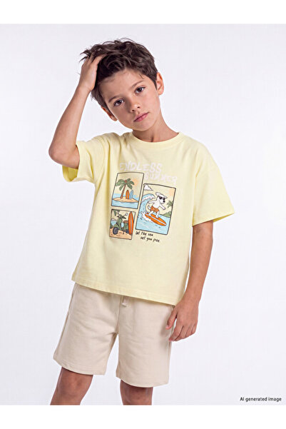 LC Waikiki Timeless Clothing & Timeless Choices Printed Boys' Shorts Set