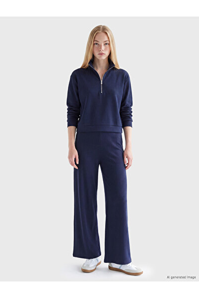 LC Waikiki Two Mt Shop Quality Xside Navy Blue Interlock Plain Standard & Reg...