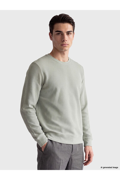 LC Waikiki Rmz Gi̇yi̇m Farkiyla Zero Roba Collar Men's Sweatshirt