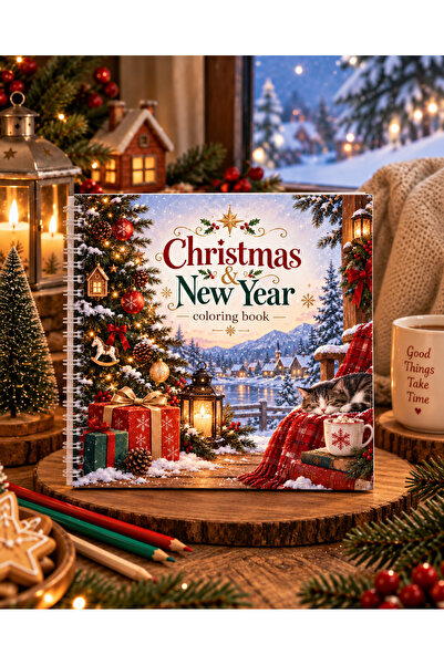 Z&R CRAFT Christmas & Noel Temalı Yeni Yıl Boyama Kitabı Yetişkin Boyama Kita...