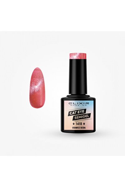 Elixir CAT EYE SEMI GEL (ΗΜΙΜΟΝΙΜΟ BΕΡΝΙΚΙ) - 1418 Orange SODA 8ML