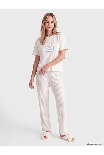 LC Waikiki I Sıfır Roba Yaka Printed Women's Pajama Set from Freezen Store