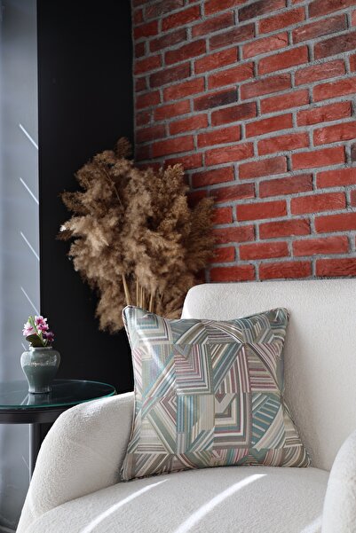 Genel Markalar KUMLOOM Dida Geometrik Desenli Dekoratif Kırlent Kılıfı 45x45 cm