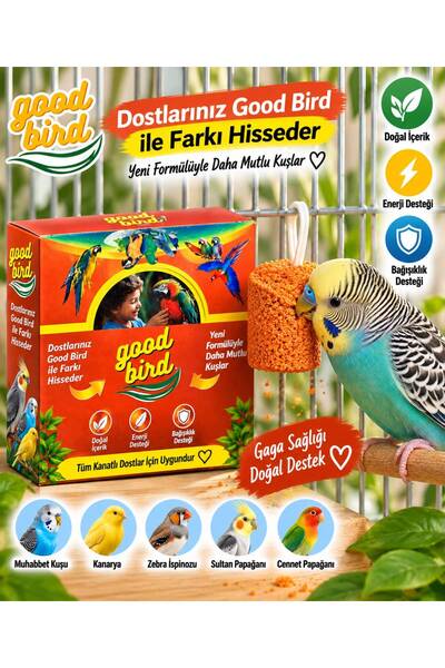 Genel Markalar Aslia Good Bird Turuncu Mineral Blok Kuş Ödül ve Gaga Taşı – D...