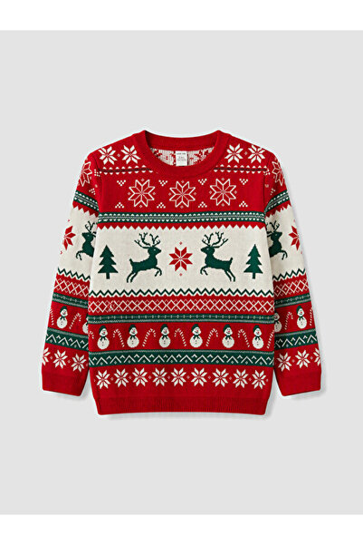 LC Waikiki I New Year's Themed Boys' Knit Sweater from Freezen Store