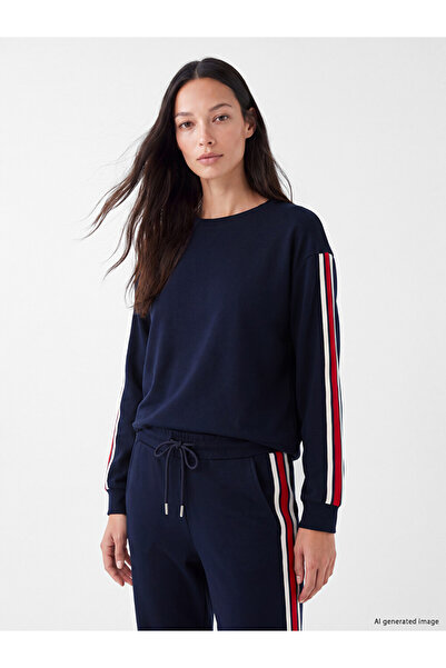 LC Waikiki Lcw everyday striped soft touch women's sweatshirt