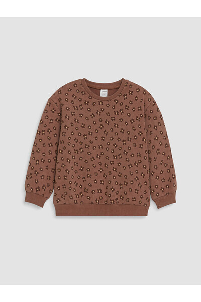 LC Waikiki Floral Girl's Thick Sweatshirt