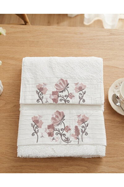 Fiesta Gökçe Süzene Bambu Bürümcük Analı Kızlı Havlu Seti (1 Adet 30x50 cm ve...