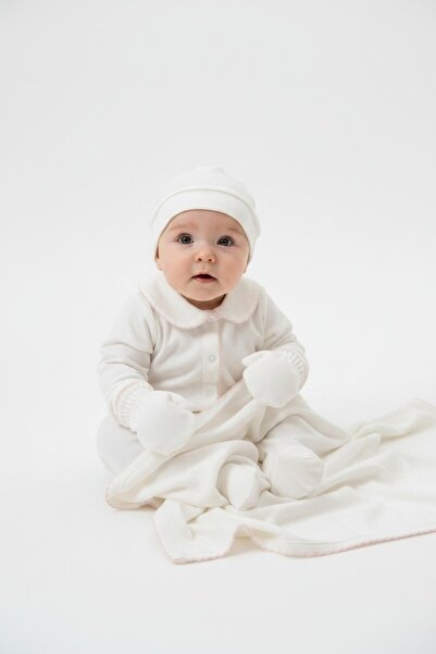 Bebezade Pembe Kroşetalı Battaniyeli Önden Çıtçıtlı 4 Parça Hastane Çıkış Seti