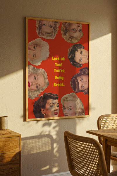LiaGallery Look at You !, Girl Power, Vintage, Marilyn Monroe, Dekoratif Çerç...