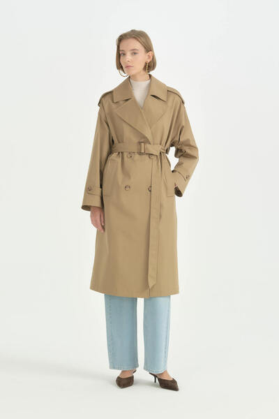 Nihan Rainy Sport Trench Coat - Olive