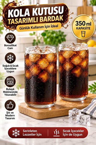 Razmo 2Pcs 350ml Heat Resistant Can Be Heated Soft Drink/Coffee/Milk/Water Cup