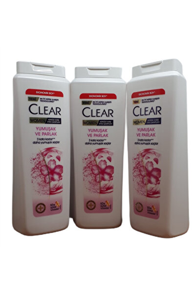 Clear WOMEN YUMUŞAK VE PARLAK KEPEK ŞAMPUANI 600 ML X 3 ADET