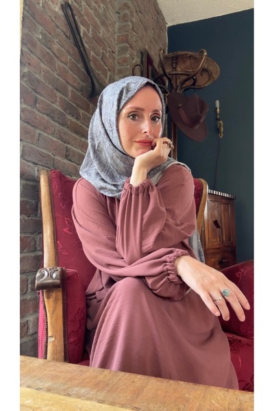 Melek aydın Kolları Lastikli Elbise