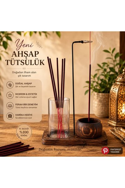 tütsü marketi RİTÜEL SERİSİ Dekoratif Ahşap Tütsülük ve Meditasyon Aksesuarı ...