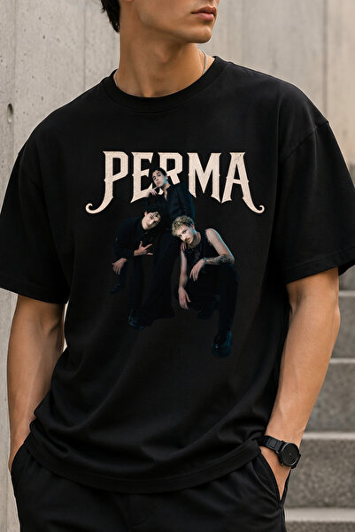 shidumanlar Perma Grubu Unisex Bay/ Tişört – Özel Tasarım Baskılı Oversize Pa...