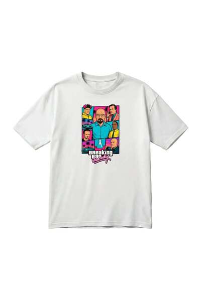 barsdepo Μπλουζάκι Unisex Oversize με ρετρό στάμπα με θέμα το Breaking Bad Vi...