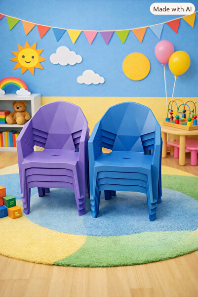 Generic Brand Children's Armchair Set - Colorful - Pack of 4 Comfortable and ...