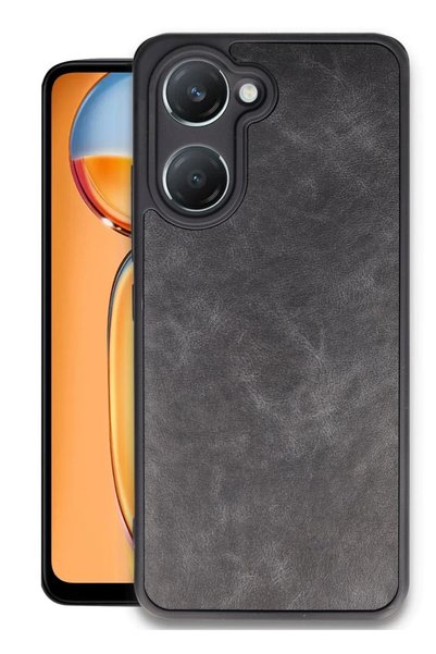 Bezos Vivo Y18 Compatible Case Aras Leather Cover - Black