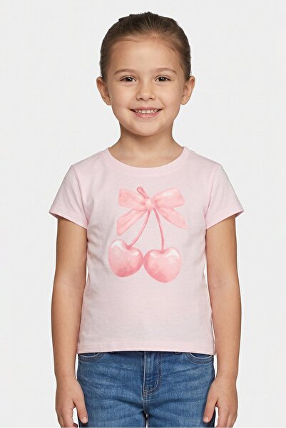 The Children's Place Kids Girl Graphic Print Short Sleeve Top, Pink