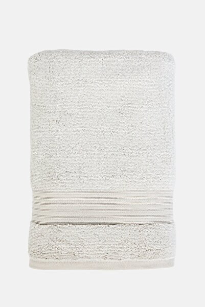 Kathy Ireland Zero Twist Cotton Bath Towel, Light Grey