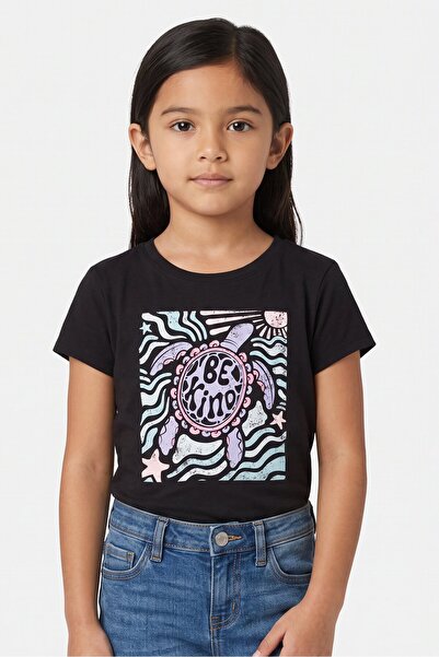 The Children's Place Kids Girl Crew Neck Short Sleeve Graphic Print T-Shirt, ...