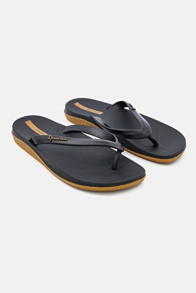 İpanema Men Brand Logo Flip Flop Slip On Slipper, Black