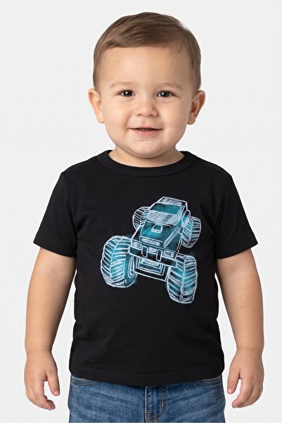 The Children's Place Toddlers Boy Graphic Print Short Sleeve T-Shirt, Black