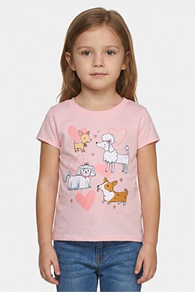 The Children's Place Kids Girl Crew Neck Short Sleeve Graphic Print T-Shirt, ...